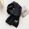 New Simple Ins Cute Puppy Plush Scarf Autumn and Winter Warm Windproof Versatile Soft Waxy Student Scarf Tide