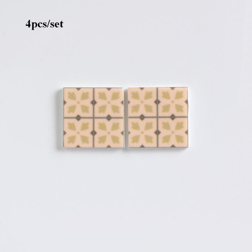 4pcs/set 1:12 Scale Dollhouse Spliced Flooring  Dollhouse Decoration Accessories