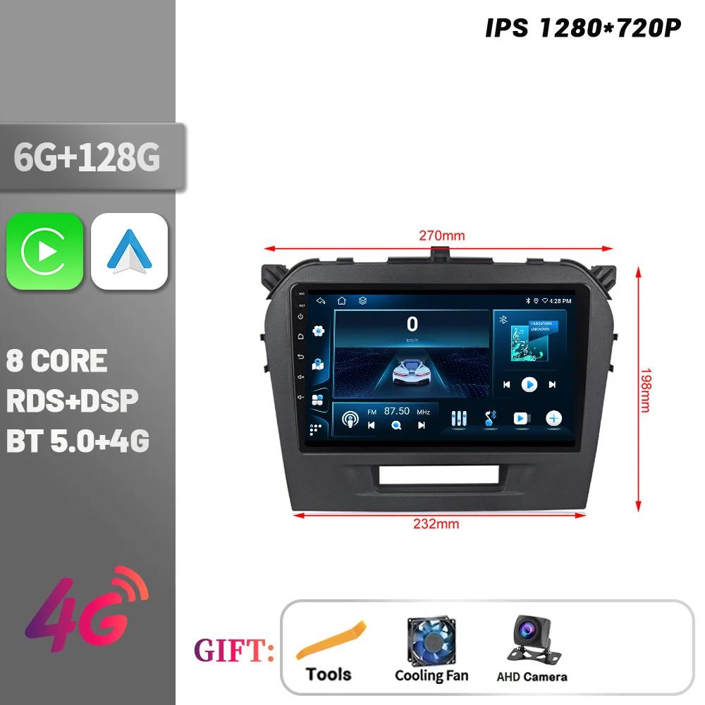 Android Bluetooth Wireless CarPlay For Suzuki Vitara 2014-2018 Car Radio Multimedia Navigation Touch Screen Stereo Head Unit