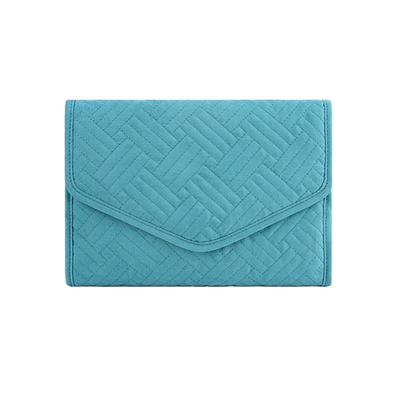 

Многофункциональное ожерелье, серьги, сумка для хранения украшений, переносная дорожная шкатулка для украшений, сумка для украшений, складная сумка S синий