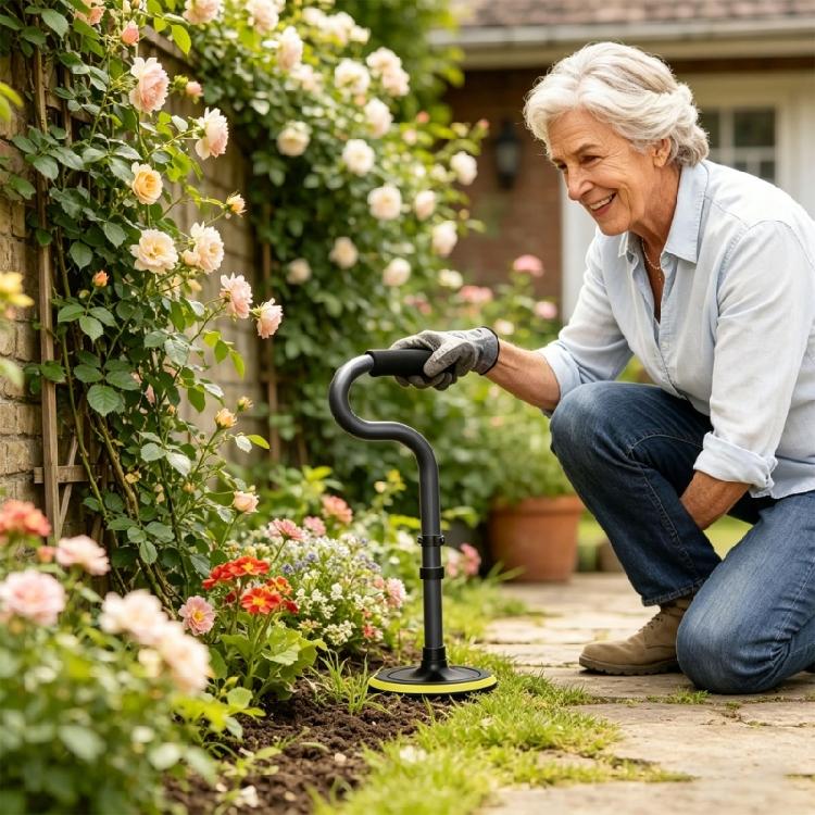 Ergonomic Stand Up Assist Device For Seniors 5 Height Selections Lightweight Aluminum Construction Wide Firm Base