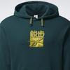 Reebok CNY Series Printed Letter Hoodie Pullover Long Sleeve Sweatshirt Unisex Tops Forest-Green HE7135