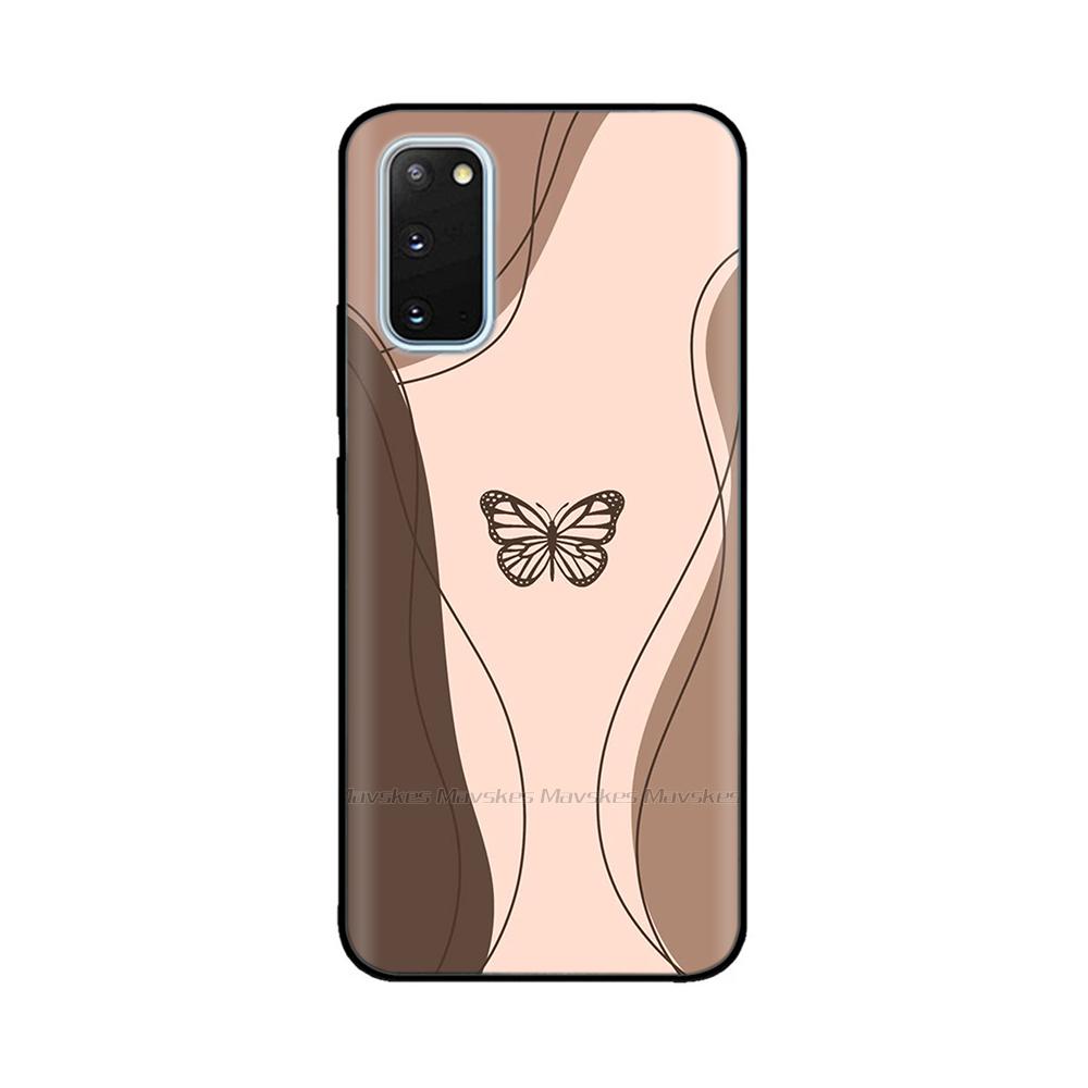 For Samsung Galaxy S20 Case Heart-Butterfly Phone Cover For Samsung S20 FE Liquid Silicone Fundas for Samsung S20 Ultra S 20