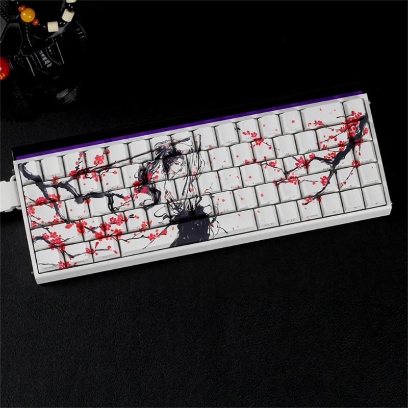 Original Profil Tastenkappen PBT Material Farbsublimation Seitendruck Tastenkappe Für Kleine Mechanische Tastaturen 60% 68% Layout