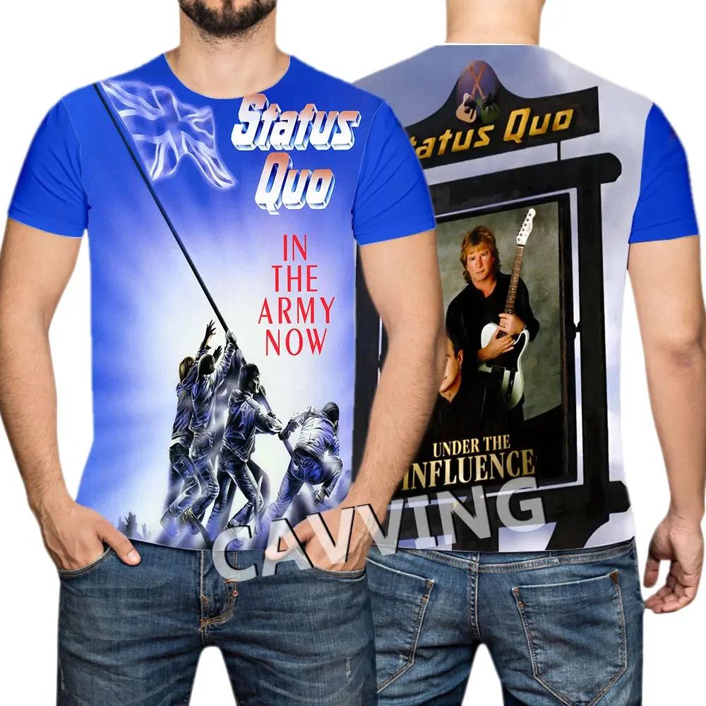 Men T-shirt Heavy Metal Rock Band Status Quo 3d Print T shirt Tops Womens Sports Large size Tops Tees Summer Tshirt Kid Clothing