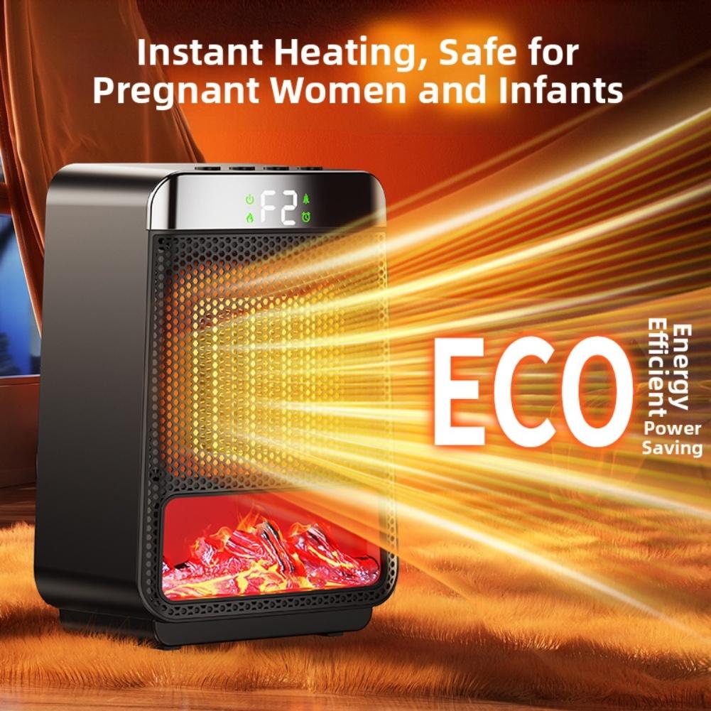 Bedroom Living Room Black Electric Heater Efficient Electric Heater Heaters Bedroom Heater 800W And 1200W Power