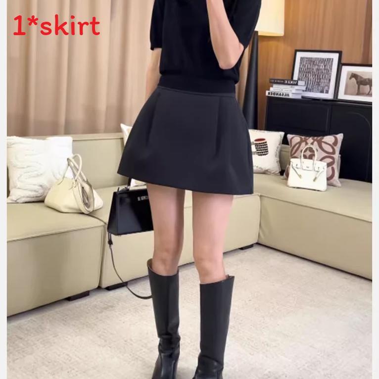 No Brand 2025 Autumn Winter Pleated Mini Skirt With High Waist For Casual Women