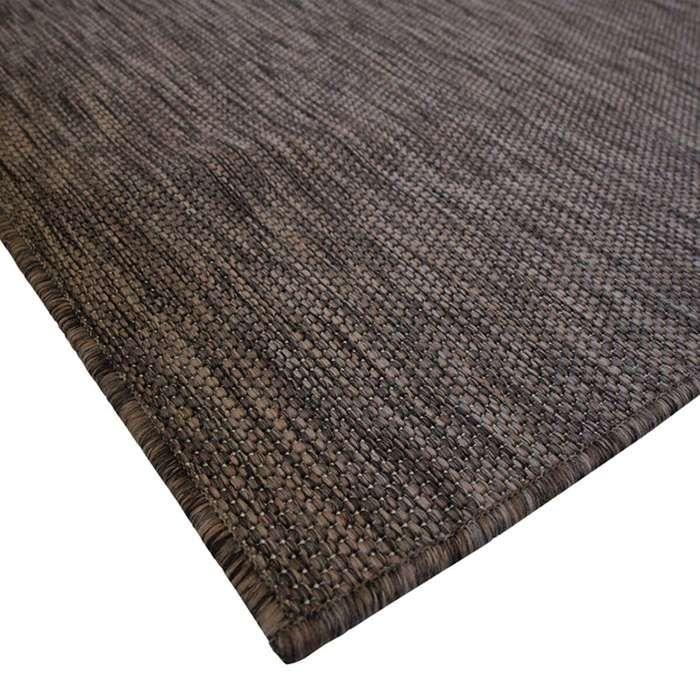 Wohnzimmerteppich Jute-Optik braun 195x275