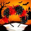 Bright Artificial Marigold Flower Headband Vivid Faux Festive Costume Headwear Lightweight Floral Faux Marigold Floral Headpiece