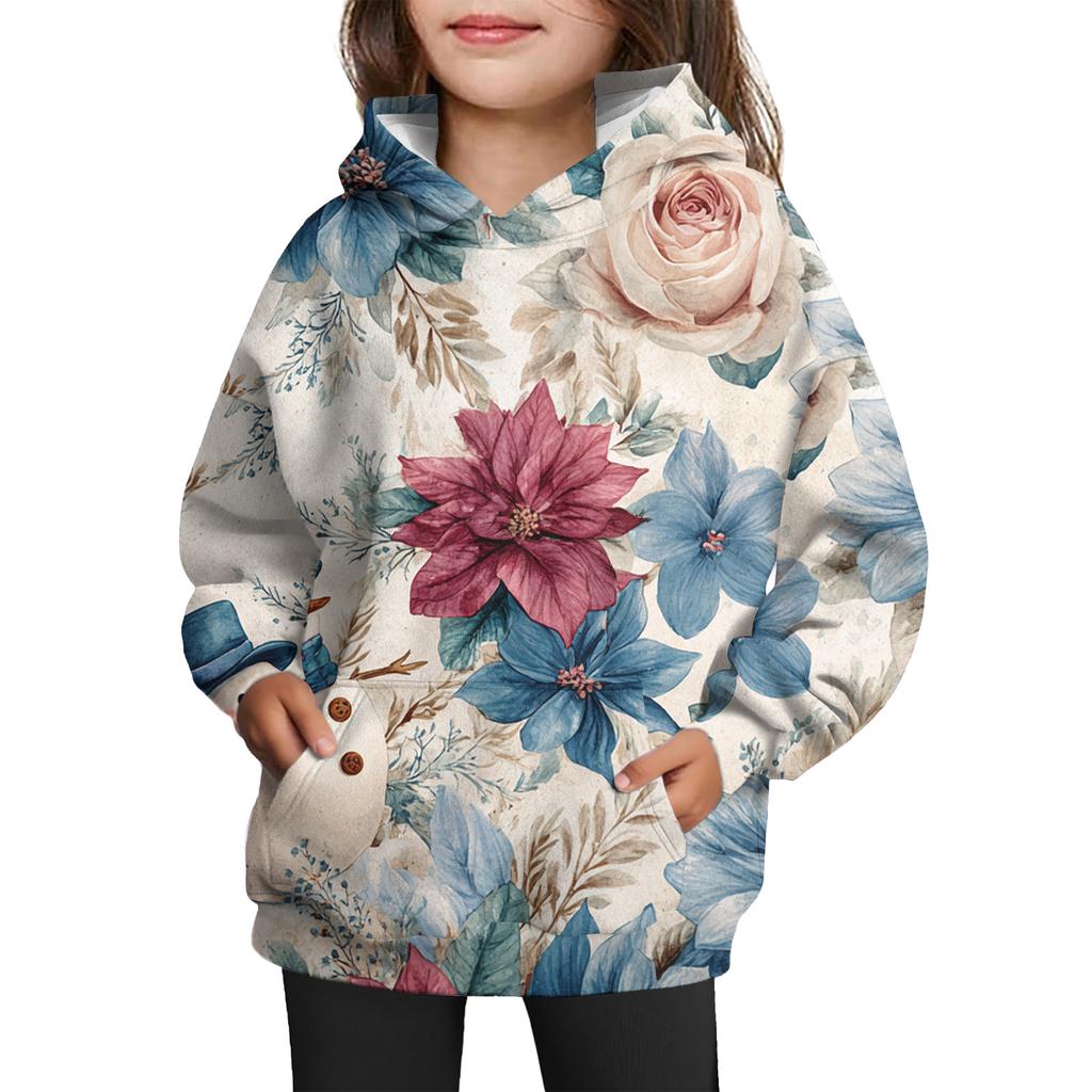 Dívčí mikina s kapucí a batikovaným vzorem - Pulovr s potiskem