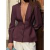 European American Fashion Simple Long-sleeved Suit Jacket Women's 2025 Autumn Winter