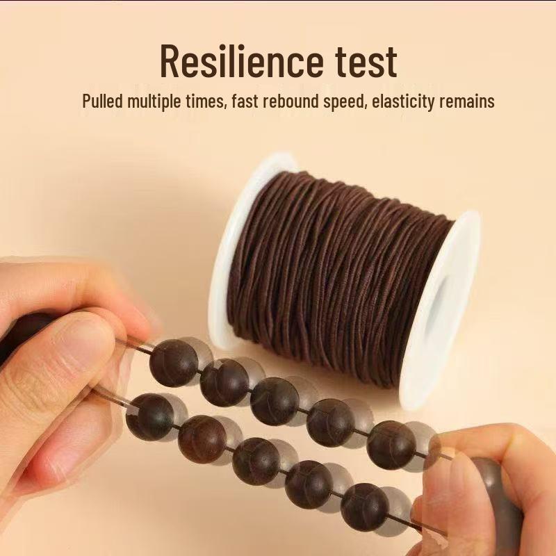 Wenwan Elastic Thread for Beading Buddhist Bracelets - Durable and Core-Filled String for Beads