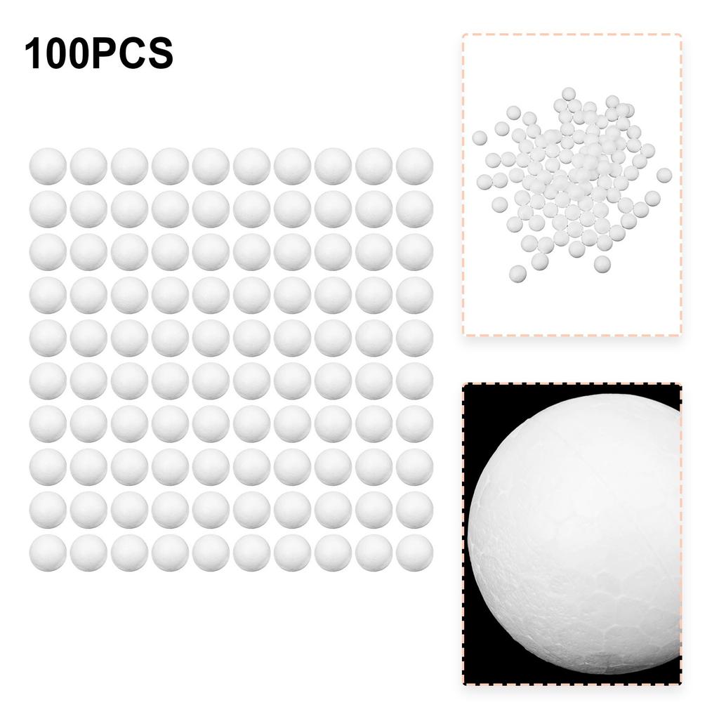 100pcs Solid Foam Ball Polystyrene Balls Project Round Tree