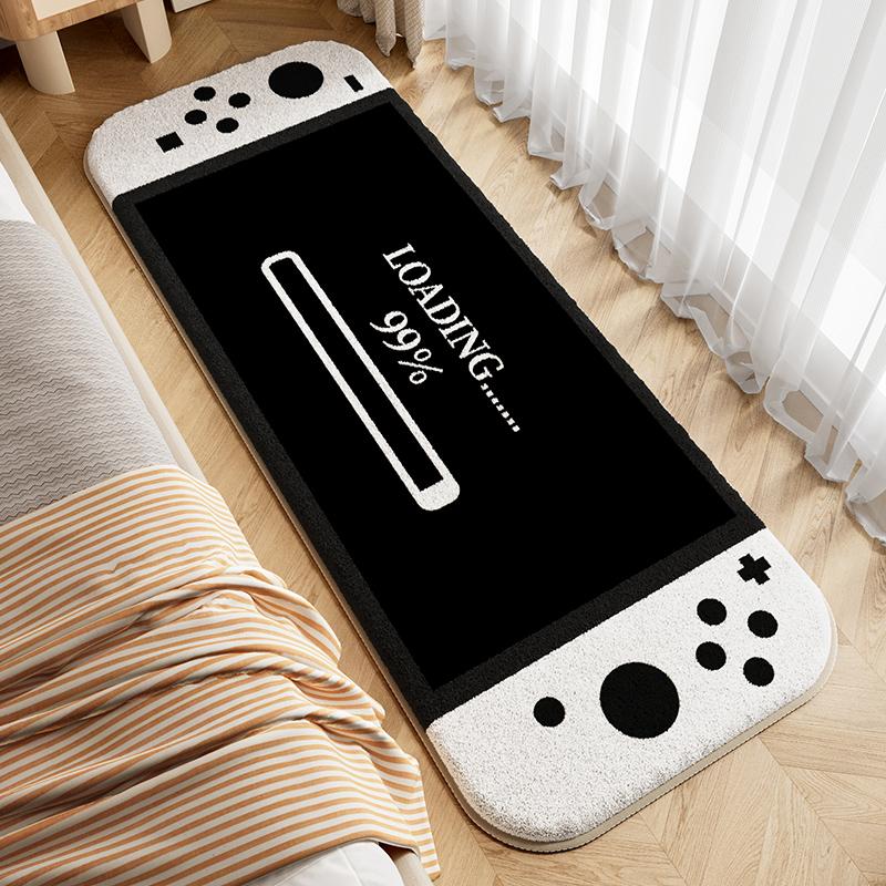 

Switch Gamepad NS Gaming Room Lamb s Wool Bedside Carpet Bedroom Creative Floating Window Floor Mat Winter home decor 100x200cm(3.3X6.6FT
