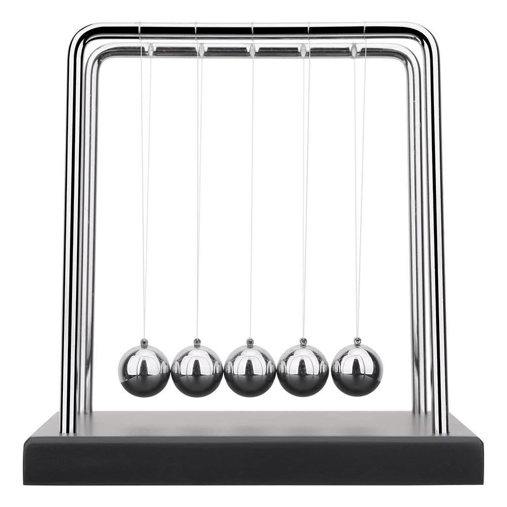 QLKUNLA Metal Newton Cradle Newton Balls Kinetic Balls Office Decor Newton Cradle Balance Balls 14.5x12x15cm