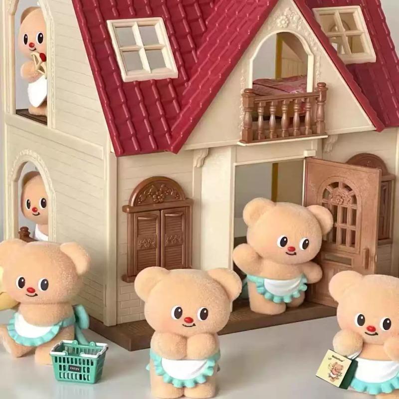 FUNISM Genuine ButterBear Blind Box on Business Days Cute Decorative Items Happy Operating Full of Love Baking Master Figurines