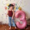 40-inch Pink Crown Number Balloon for Kids' 1st Birthday Party