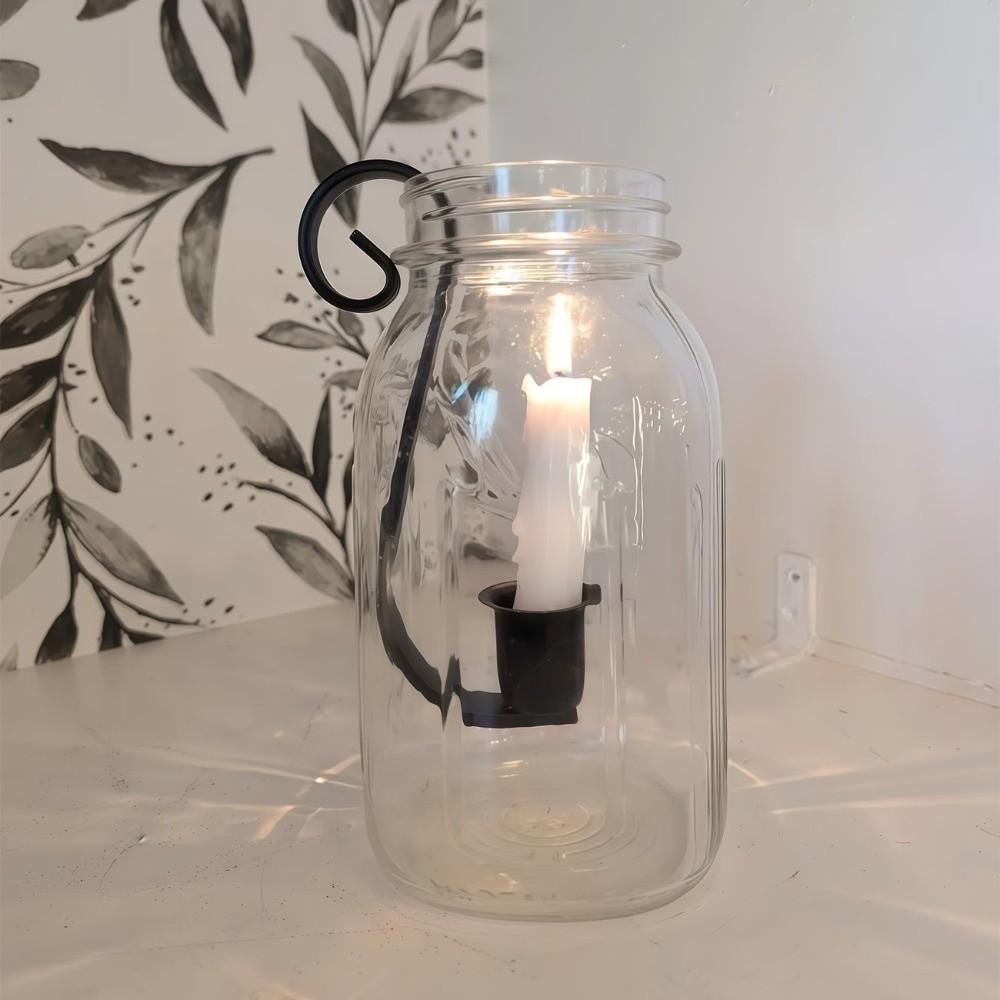 Rustic Farmhouse Metal Candle Holder for Mason Jars Vintage Style Jar Candle Insert Wedding Party