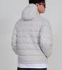 Button Seoul [Duck Down 90/10] 3M Fabric Hand Warmer Lightweight Hooded Padded Jacket (Silver Grey)