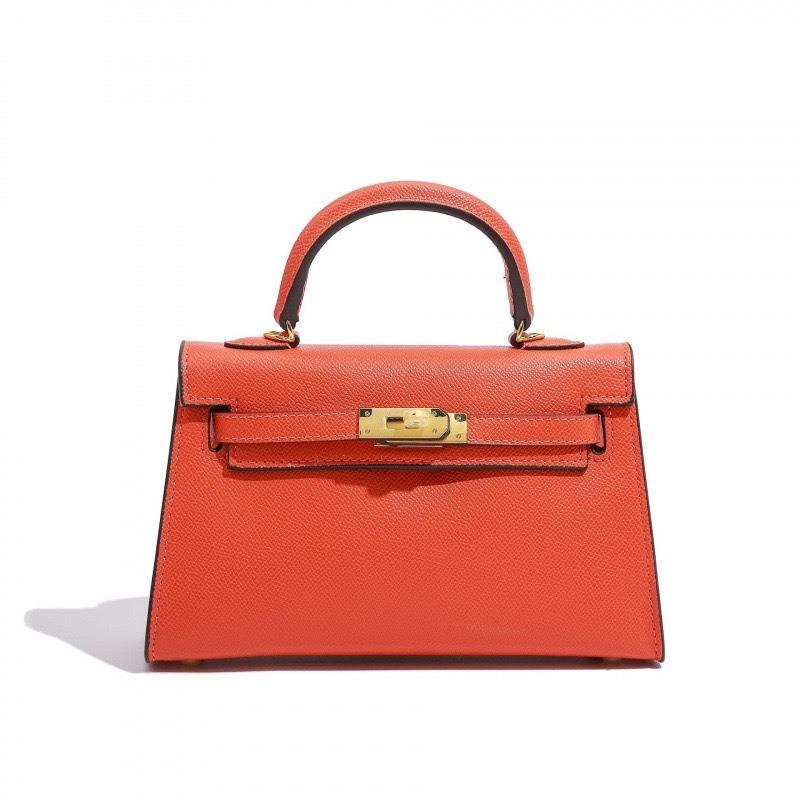 New trendy second-generation mini Kelly bag shoulder messenger bag niche contrasting handbag