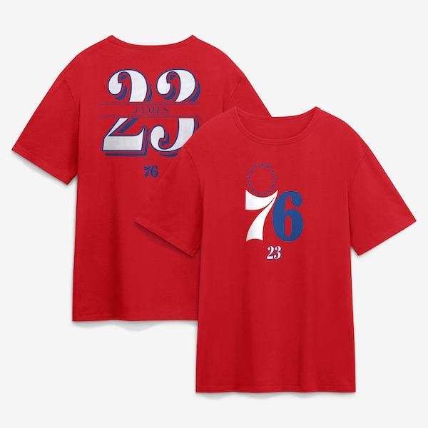 Heißer Verkauf 76ers Nr. 23 JAMES Grafikdruck T-Shirt Herren Damen Streetwear Y2K Harajuku Rundhals Baumwolle Weiches Oberteil Locker Freizeit Oversized Sommer Neues T-Shirt