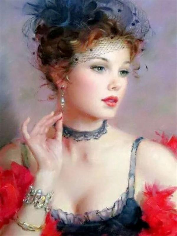 Elegant Woman Diamond Painting Tool Indoor Painting Picture Diamond 5d Fast Delivery Mosaic Embroidery Full Art