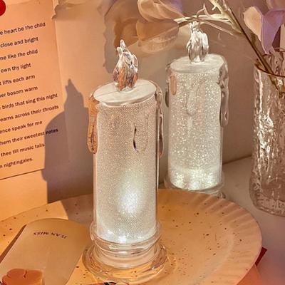 Tvar svíčky Elektronická módní lampa Bezplamenná Party Home Plastová vánoční dekorace Čajová svíčka Home