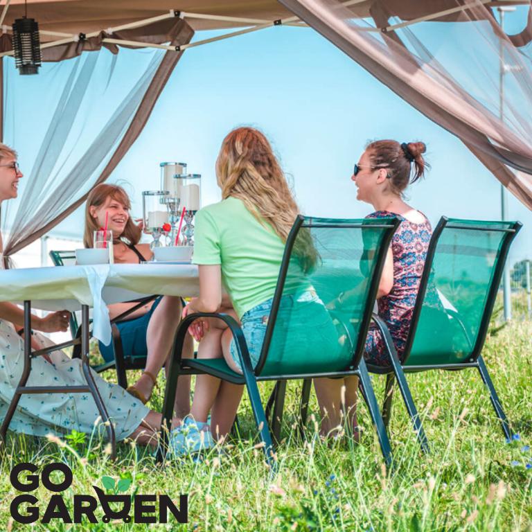 Garden Chair, Metal, Terrace, Balcony, Armchair, Terrace, Balcony, Green X2