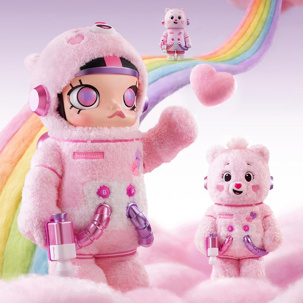 Pop Mart Mega Space Molly 1000% Sweet Messages Bear Figure Toy Collectible Model Gift