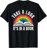 Vintage rétro arc-en-ciel jetez un coup d'œil c'est dans un livre lecture art Cadeau T-shirt Unisexe