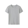 Yiershuang Men's 100% Cotton Antibacterial Ribbed Short Sleeve Undershirt