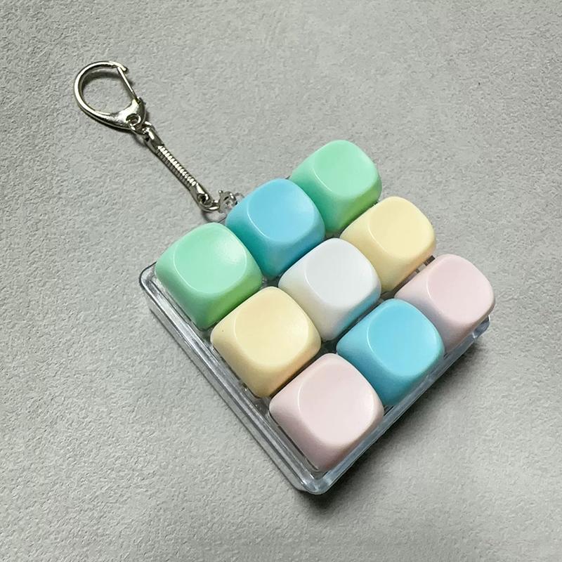9 Keys Finger Keyboard Keycaps Fidget Toy Anti-Anxiety Point Keycaps Party Stress Relief Diy Keycaps Toy Keyboard Caps