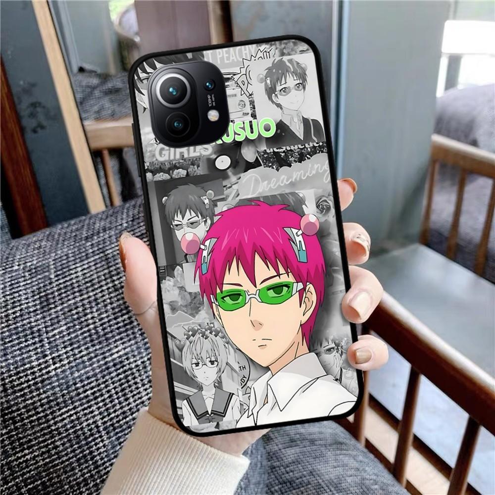 Saiki Kusuo No Psi Nan Phone Case For Xiaomi Mi 5X 8 9 10 11 12 Lite Pro 10T PocoX3pro PocoM3 Note 10 Pro Lite