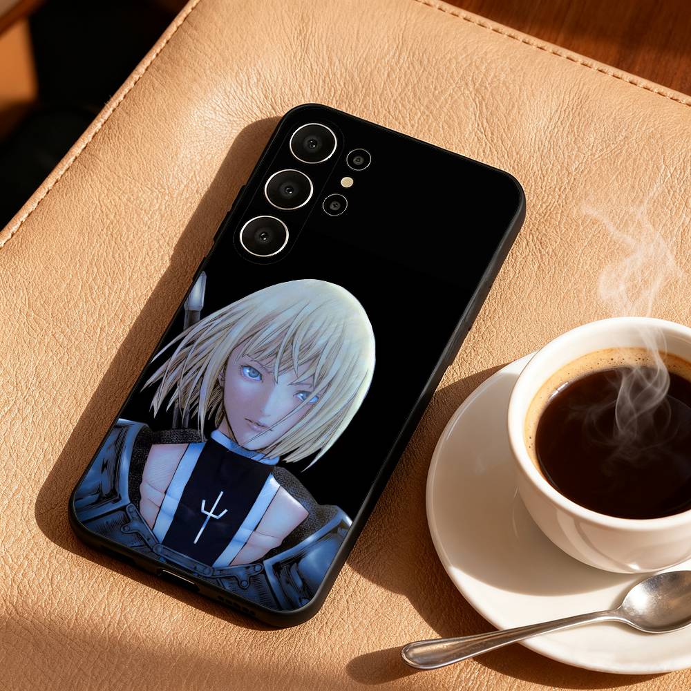 C-CLAYMORE Anime Phone Case For Samsung S26,S25,24,23,22,30,21,10,9,Ultra,Plus,Lite,Black Soft Case