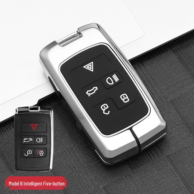 Premium Metal Protective Shell for Jaguar Key - Compatible with XFL/XEL/XJL/FPACE; High-End Men's Key Case with Buckle