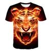 Summer Colorful Tiger 3D Digital Printed Animal T-shirt Men's Women's Short Sleeves Shirt