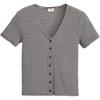 Levis Simple Comfortable Versatile Slim Fit V-Neck Short Sleeve T-Shirt Women Tops A8782-0004