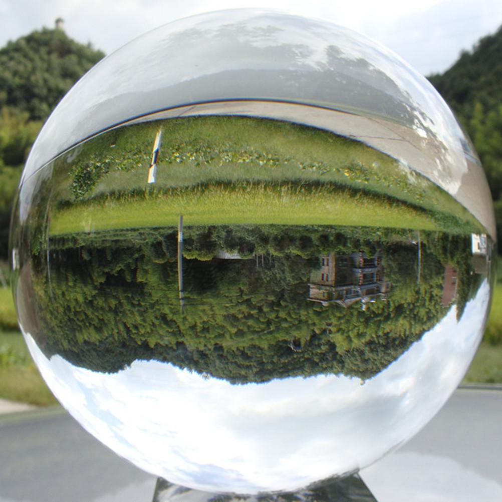 4Cm Crystal Ball Glass Sphere for Photography Prop and Meditation Display, Clear Solid Sphere with No Bubbles Or Scratches,