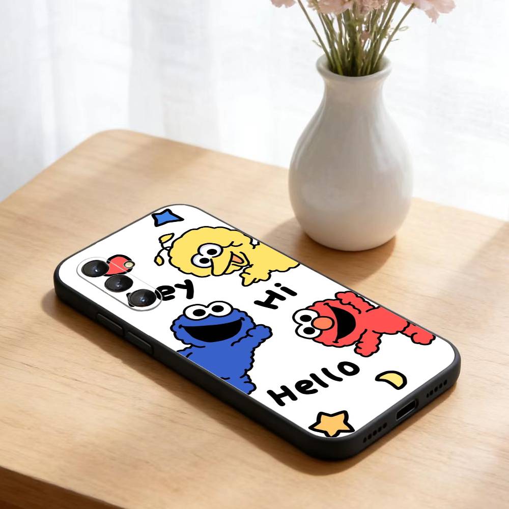 Cartoon S-Sesames-u-Streets  Phone Case For Samsung Galaxy A73,A21s,A22,A31,A52,A53,A71,A41Soft Black Shell
