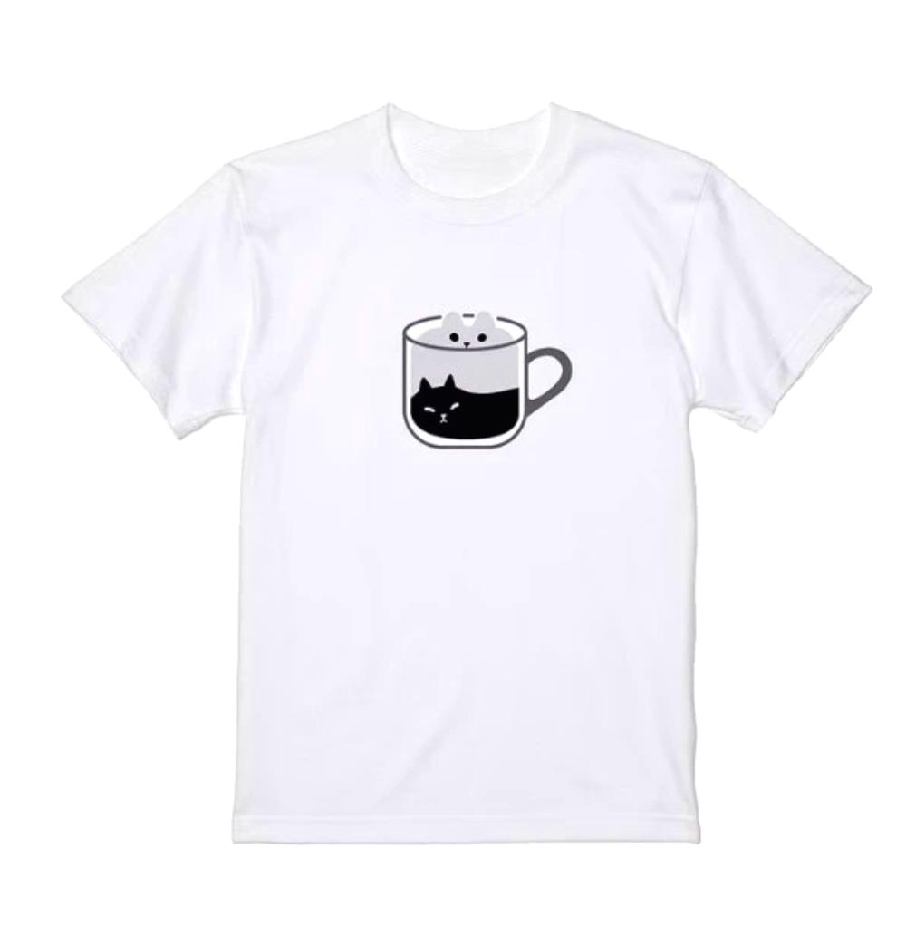 Kawaii Black Cat T Shirt Cute Purr Cat Napping Design Shortsleeved Tee Aesthetic Versatile Top for WomenGirls Harajuku Tops S