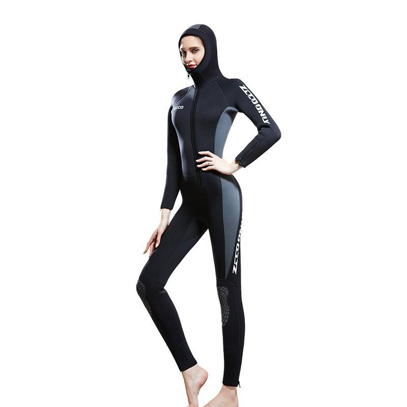 5mm Neoprene Wetsuit Snorkeling Surfing Swimming - Full Body Long Sleeve UV Protection Thermal Suit Men Women XS