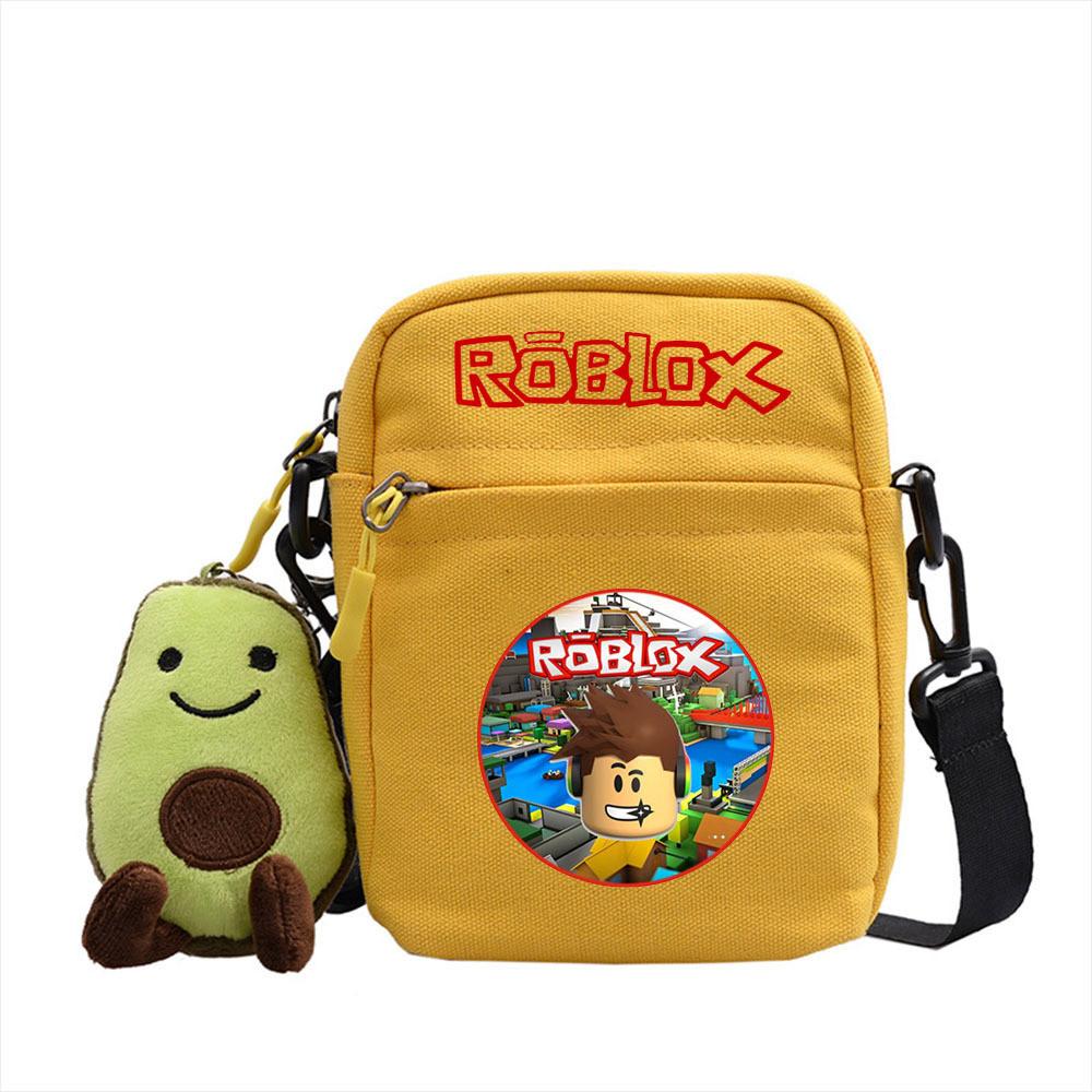 Plátěná taška přes rameno Roblox s potiskem herní postavičky pro běžné cestování a do školy