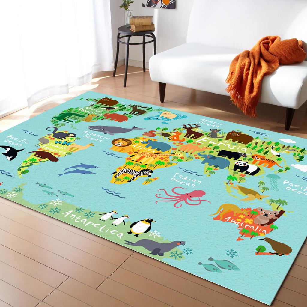 Dżungla Dywan Zwierzęcy Żyrafa Lew Dywan Dekoracja Salonu Duży Dywan Sypialnia Dziecko Mata Do Raczkowania Łazienka Mata Kąpielowa