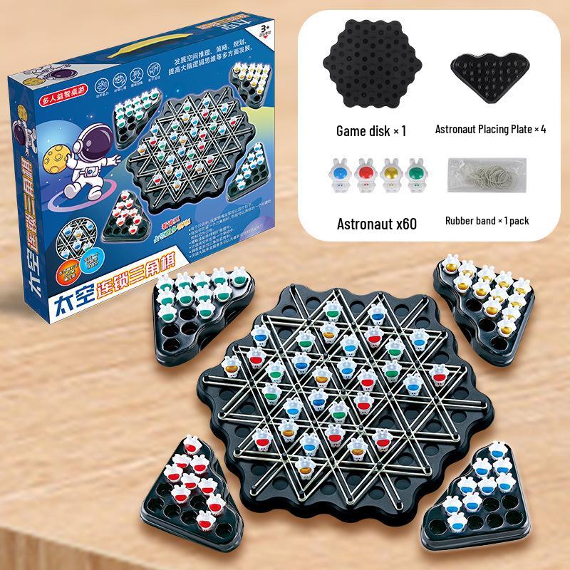 Astronaut Geometry Chess Puzzle Set: Strategic Logical Thinking Game