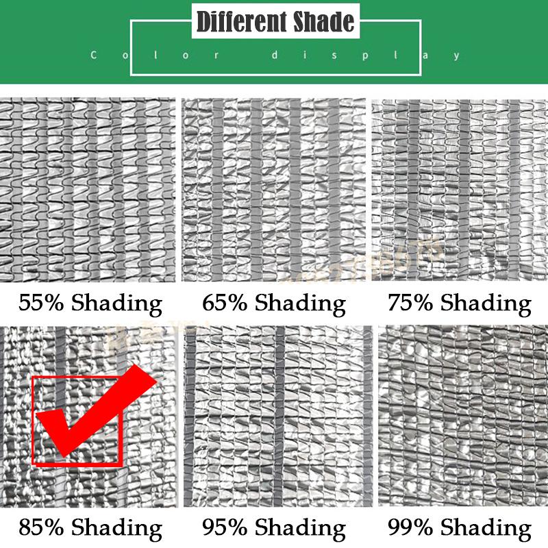 99% Shade Rate Aluminum Foil Sunshade Net Summer Silvery Reflective Sun Shelter Anti-UV Pergola Awning Car Sun Shed Canopy