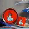 Kreatives Aufkleber Meeresgott Keramiktasse Heimdekoration Geschirr Paartasse 8-Zoll-Teller Steak Westliche Dessertplatte Haushaltsgeschirr