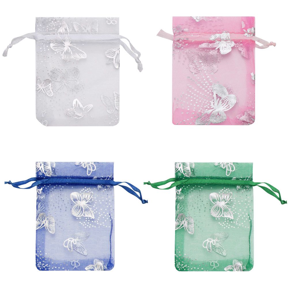 

7 кольорів Тримач для цукерок зберігання ювелірних виробів упаковка сумка весільний подарунок футляр шнурок органзи сумки 10pcs рожевий