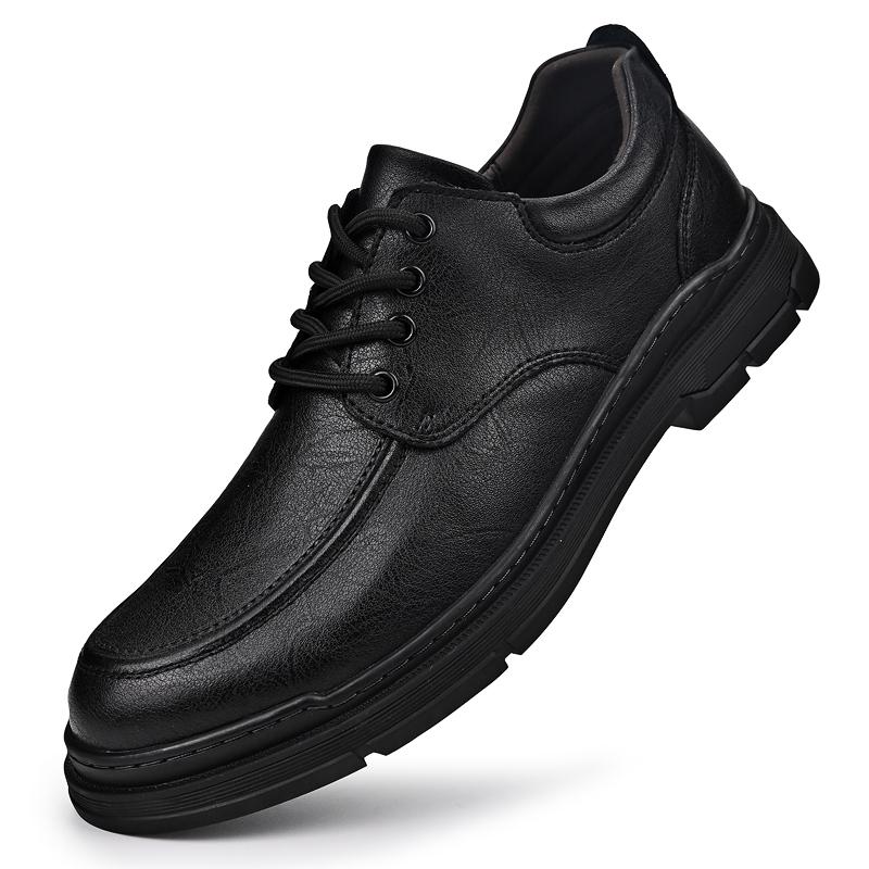 Fashion Handmade Men's Leather Shoes Retro Classic Luxury Style Leisure Business Office Dress Up Party Elegant Adult Shoes Black