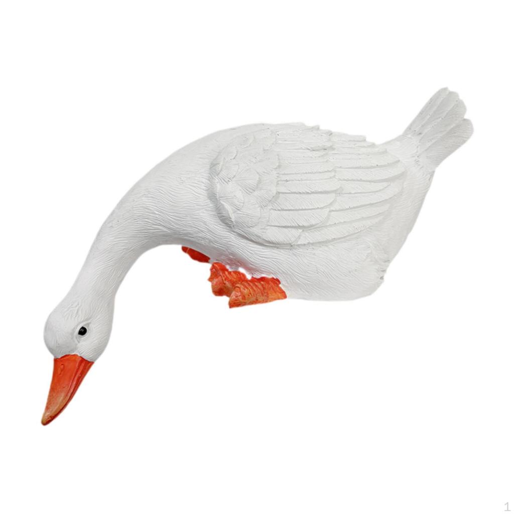 Drinking Duck Garden Statue Animal Sculpture Collections Funny Resin Figurine Yard Art for Pool