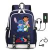 Large Capacity Backpack Printed Student USB School Bag